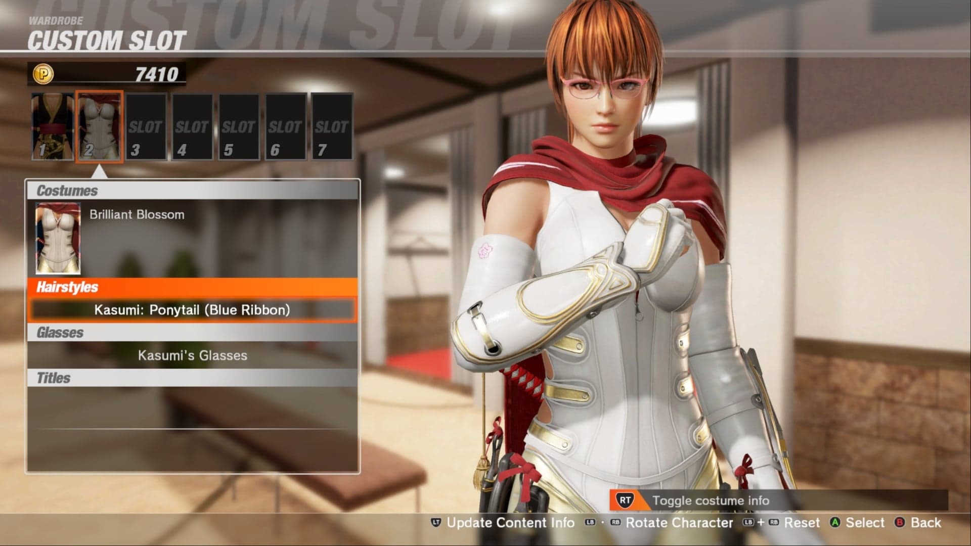 Dead or Alive 6 Last Round customization menu 