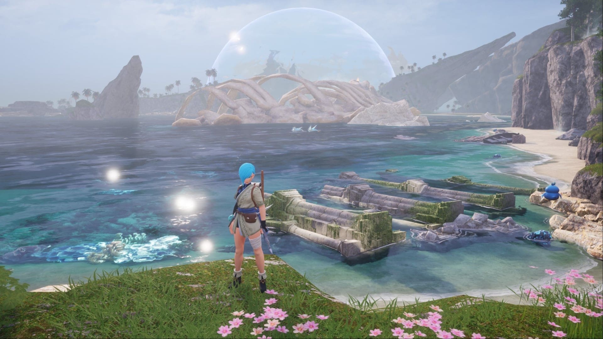 Palworld open world shot.
