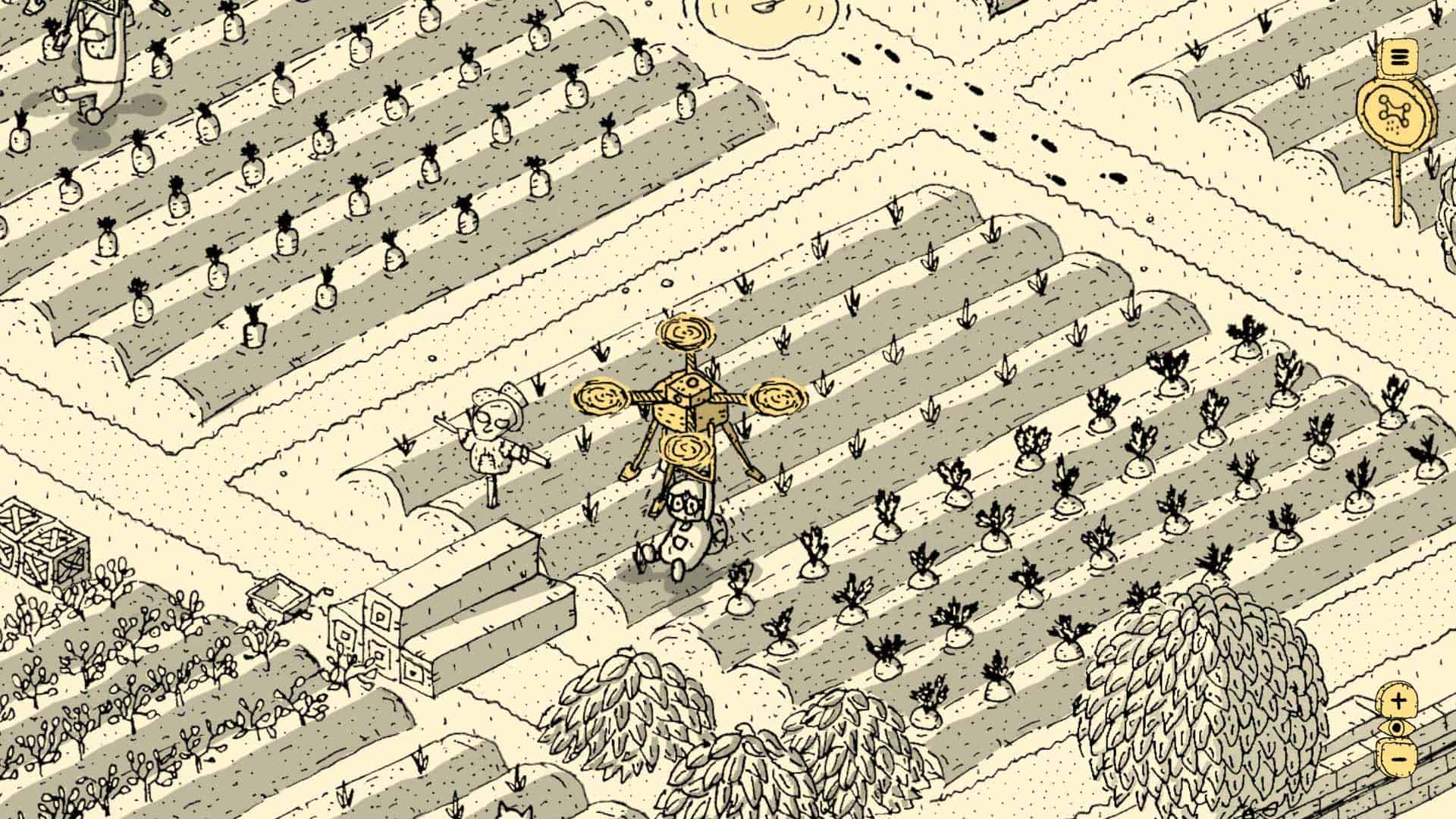 Using a flying drone in Finding Polka.