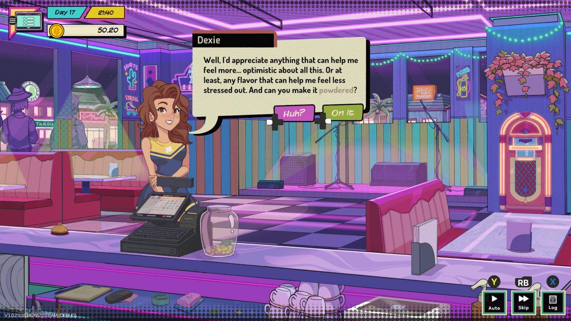 Dexie ordering a donut in High Times