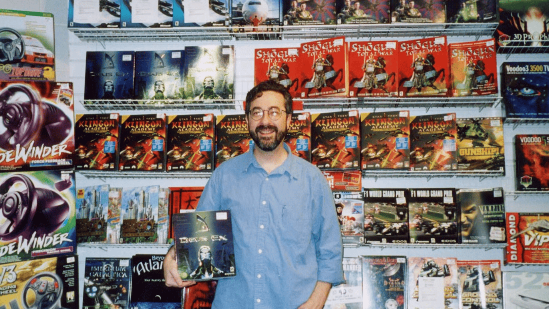 Warren Spector in a picture from the 2000s