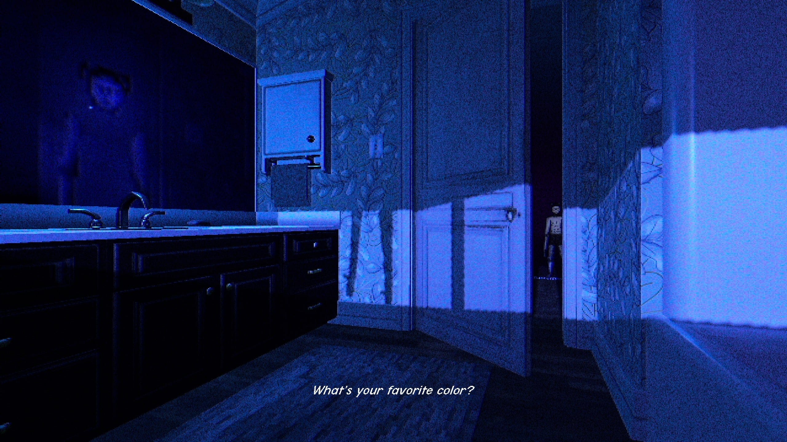 A screenshot of someone in the mirror in T.W.I.R.L
