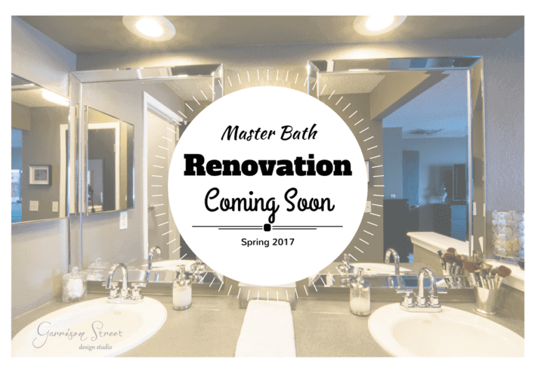 Master Bath Reno Coming Soon! ww.GarrisonStreetDesignStudio.com That 70s House