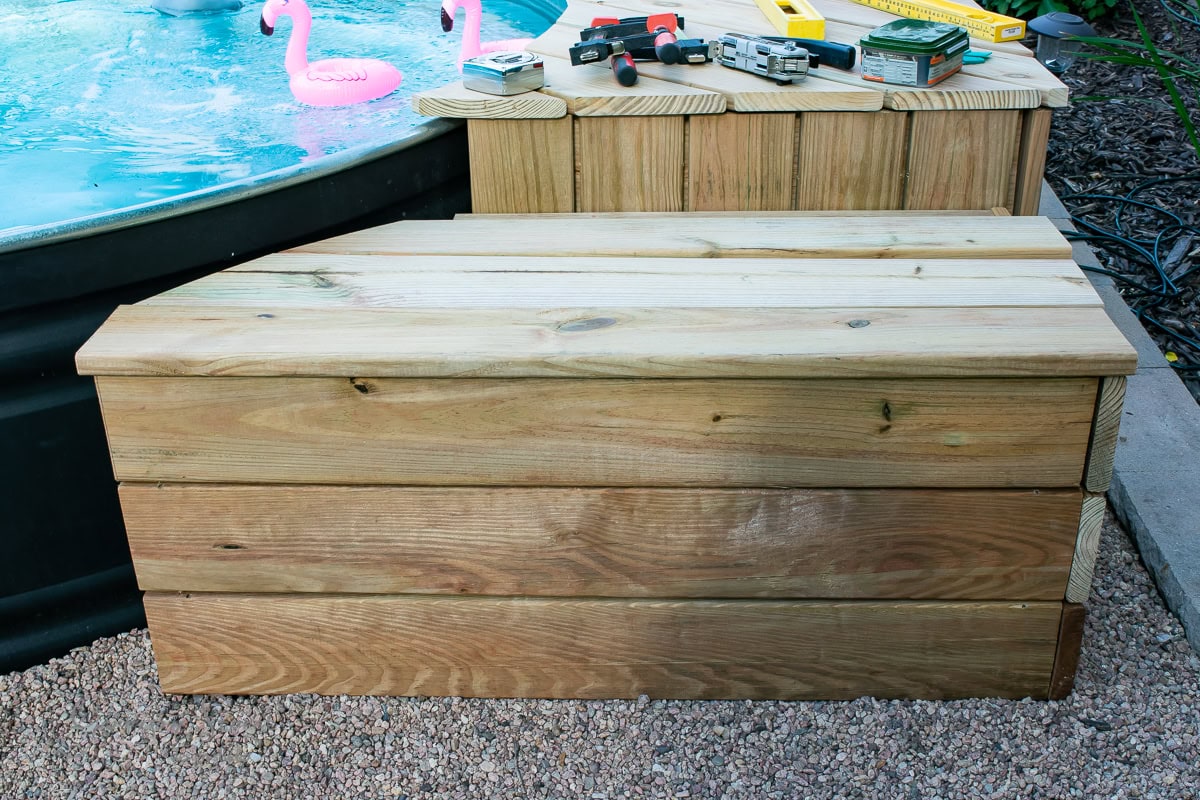 Garrison Street Design Studio - DIY Backyard Stock Tank Pool Deck Build Tutorial