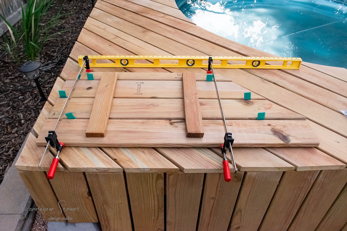 Garrison Street Design Studio - DIY Backyard Stock Tank Pool Deck Build Tutorial
