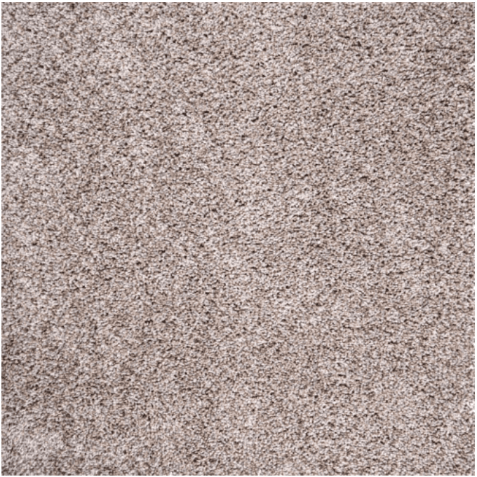 A gray textured 18x18 residential carpet tile square, one of the basement flooring options considered.