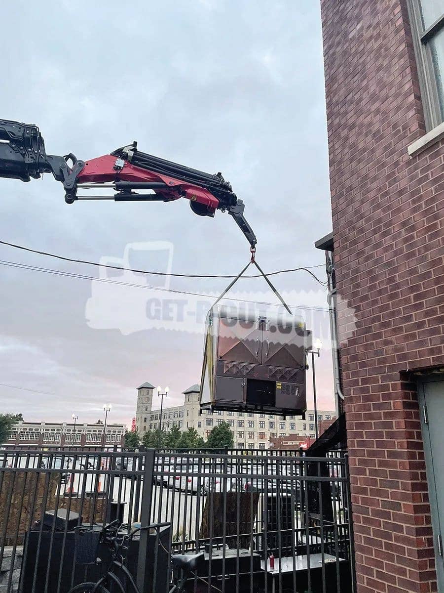 crane lifting hvac system