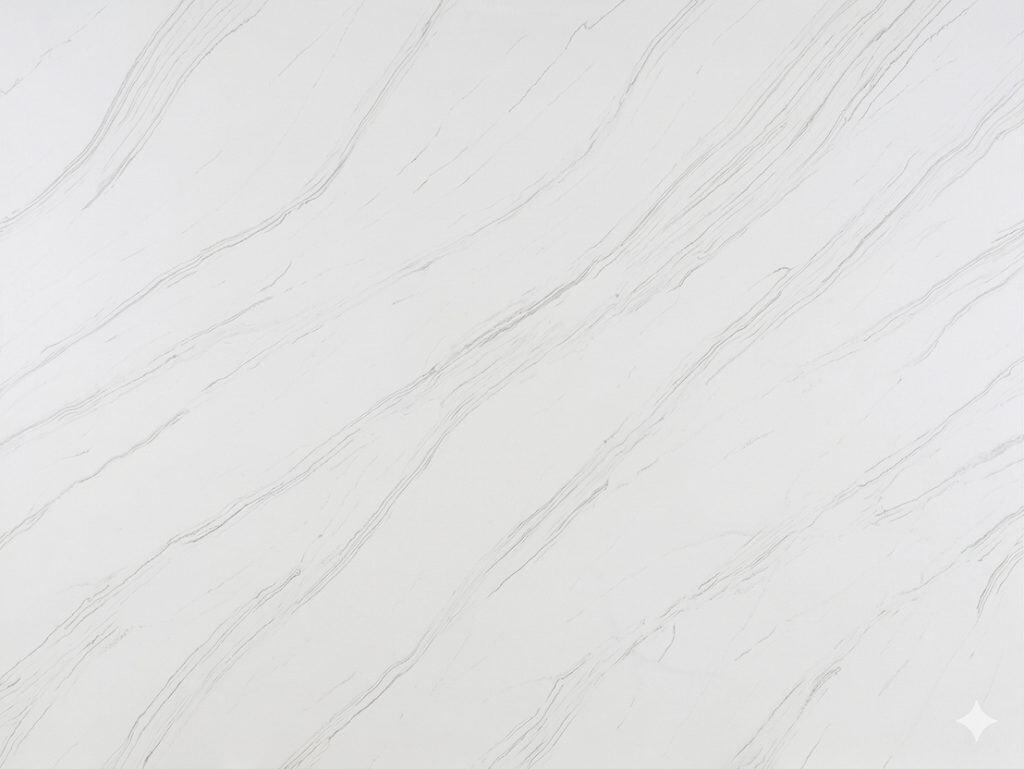 Anava marble countertop with elegant white and gray veining.