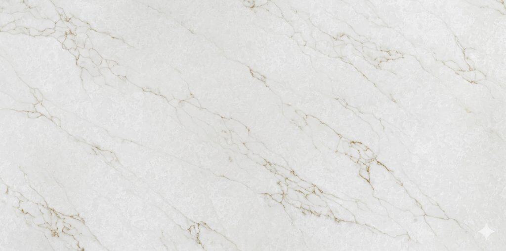 Marble countertop with subtle beige and gold veining, perfect for luxurious kitchen or bathroom desi.