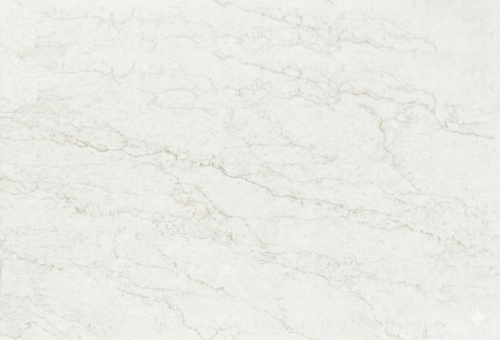 White marble countertop with subtle veining for luxurious kitchen design.