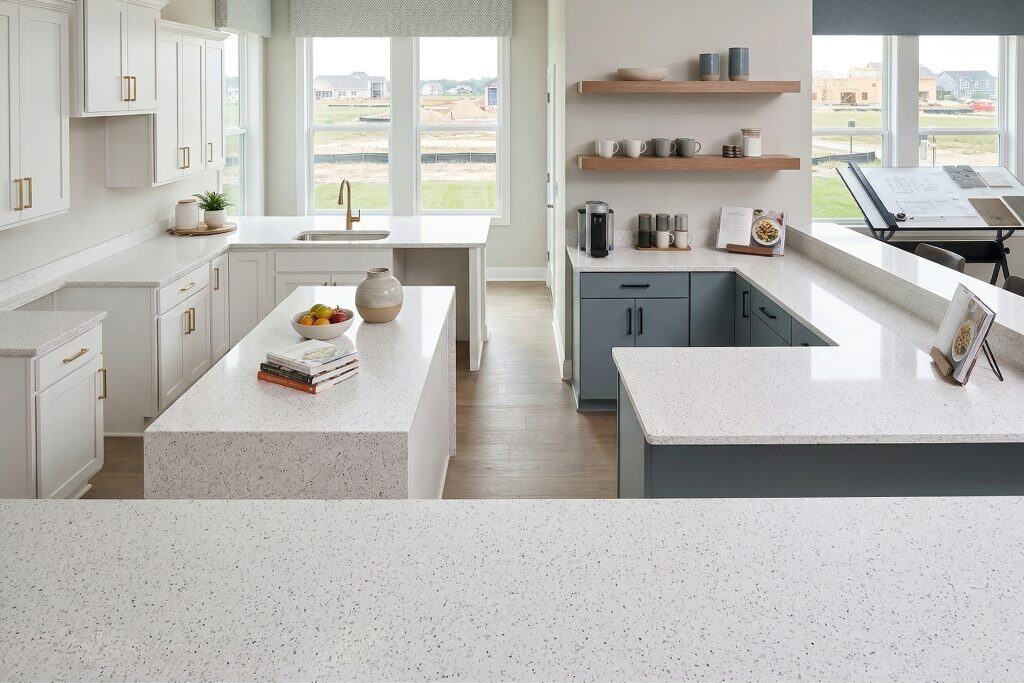 Elegant quartz countertops ideal for contemporary kitchens and stylish home upgrades.