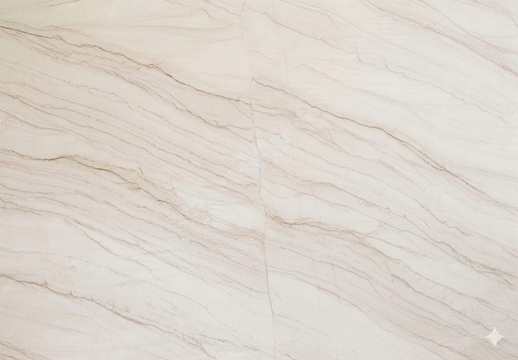 Elegant marble countertop with natural beige and cream tones, perfect for luxurious kitchen designs.