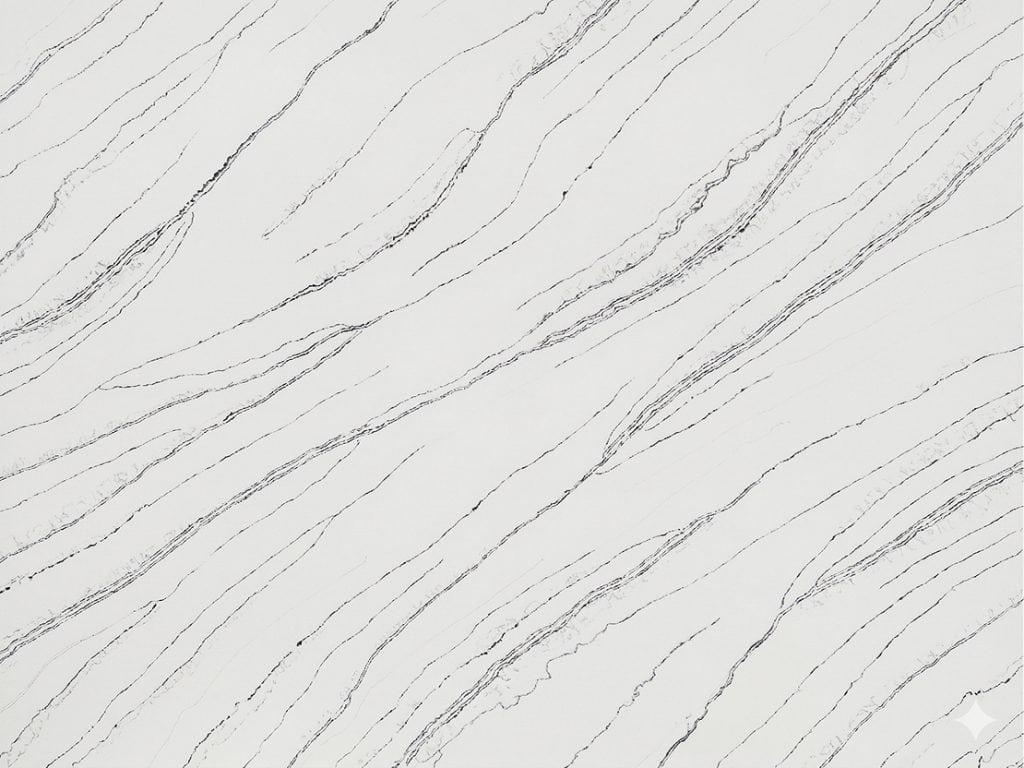 Elegant Nordic marble countertop with subtle gray veining for modern kitchens.
