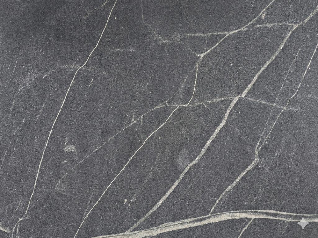 Silver Grey marble surface with white veining for countertops.