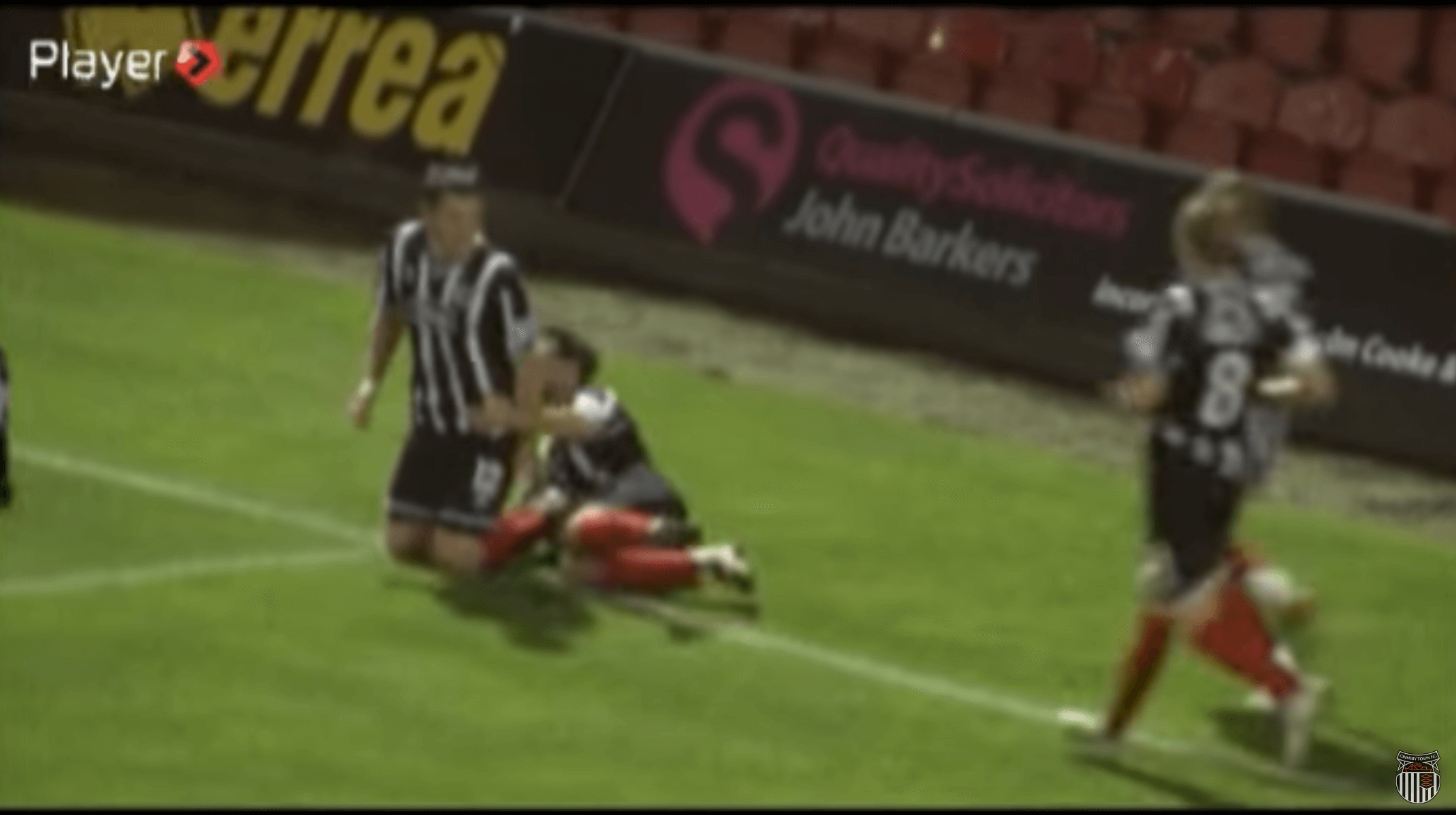 Grimsby Town 2 - 1 Cambridge United - Screen capture from the game