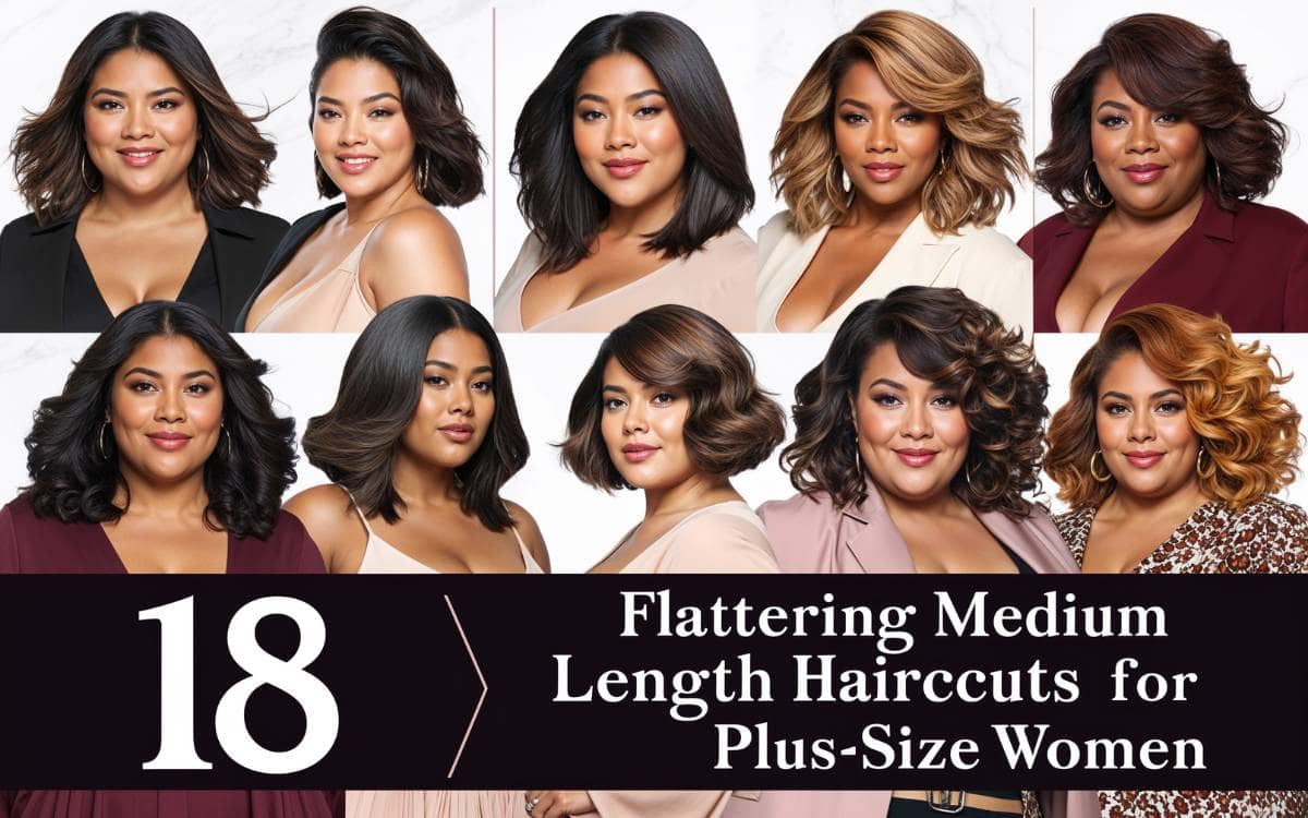 18 Flattering Medium Length Haircuts For Plus Size Women
