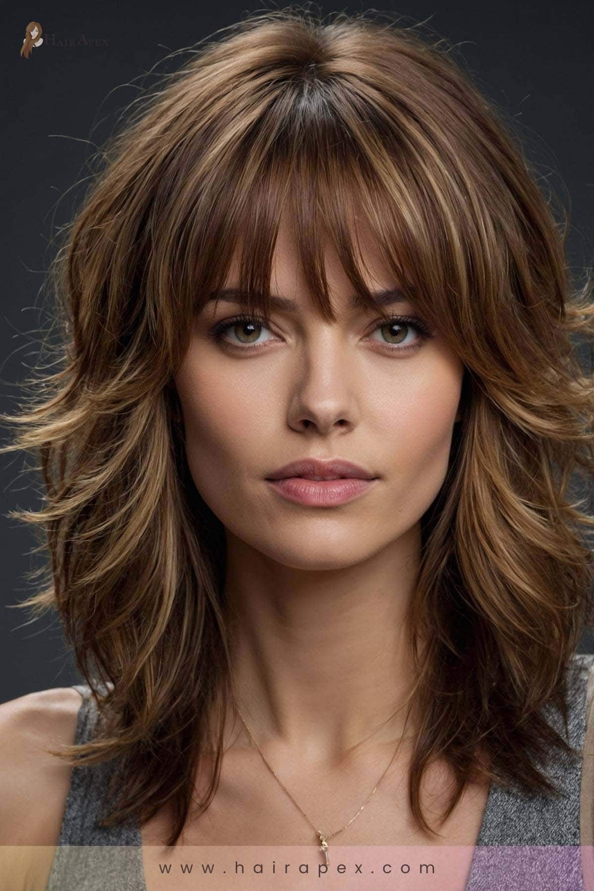 19. Side Swept Layered Bangs 1