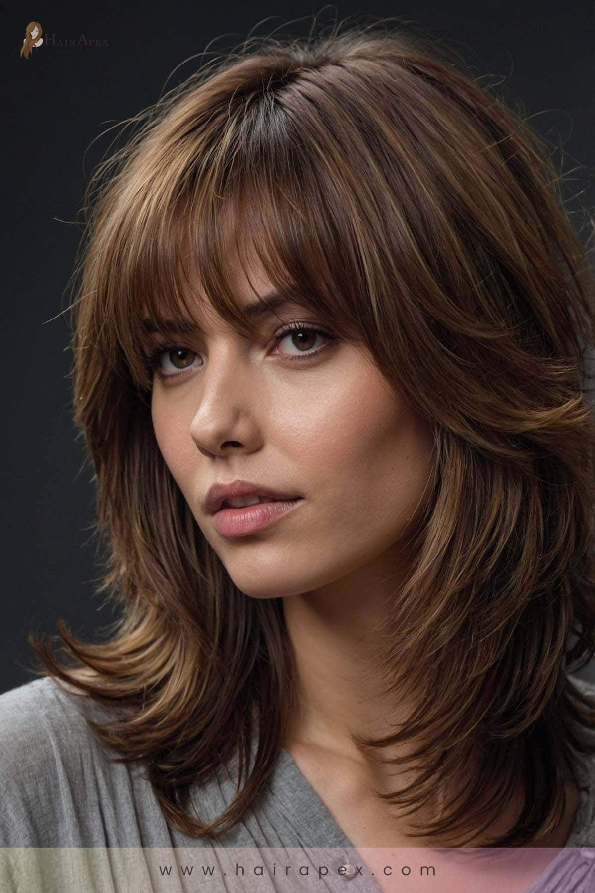 19. Side Swept Layered Bangs 2