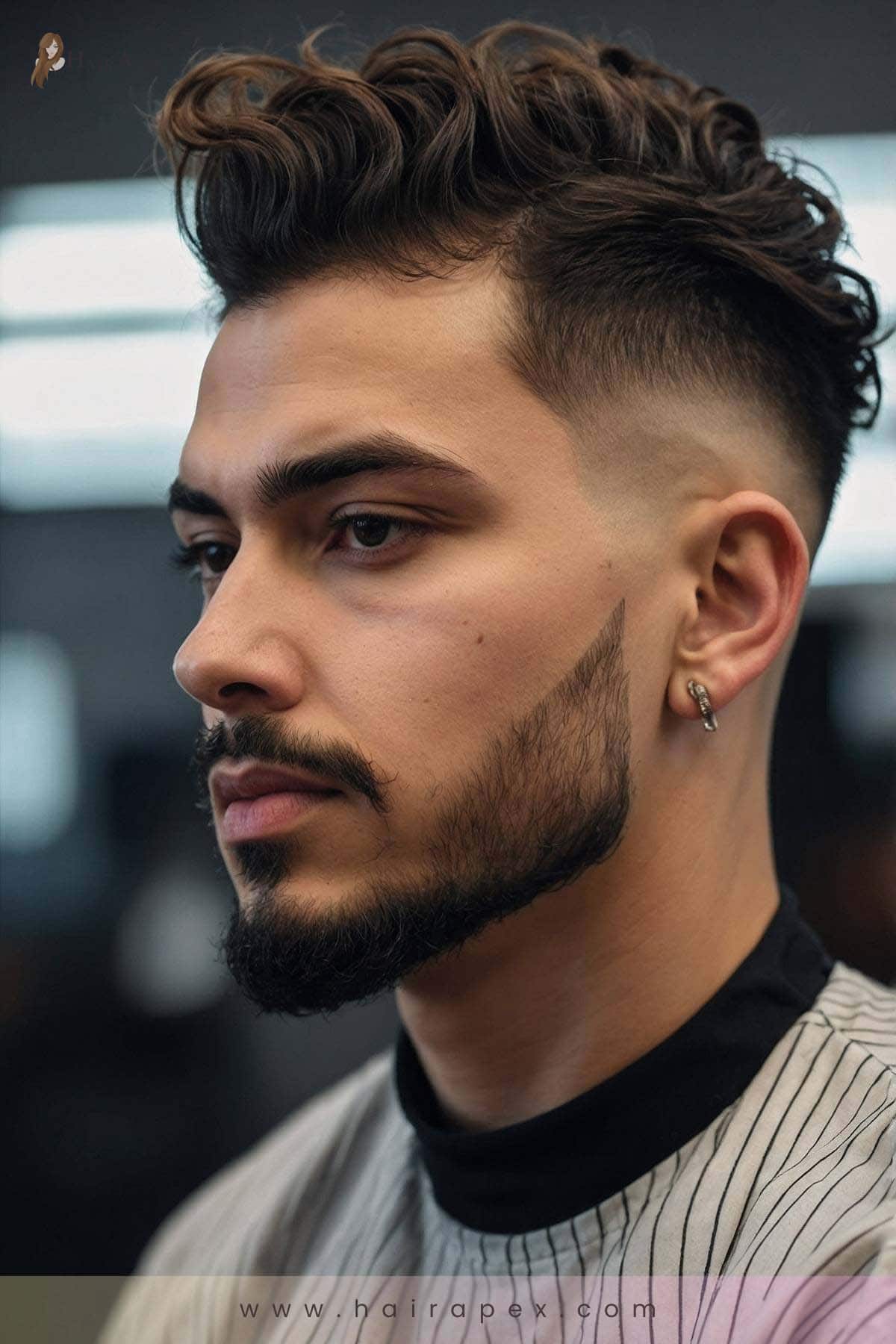 26. High Fade With Curls 2