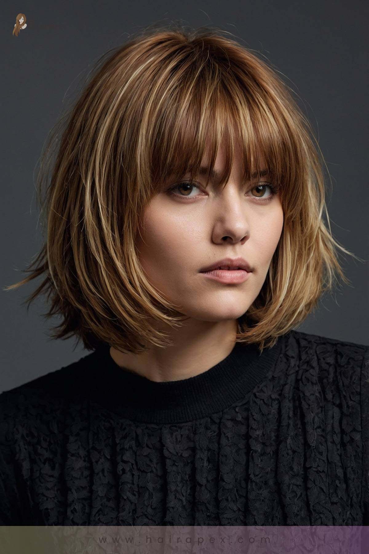 31. Layered Fringe Bob 2