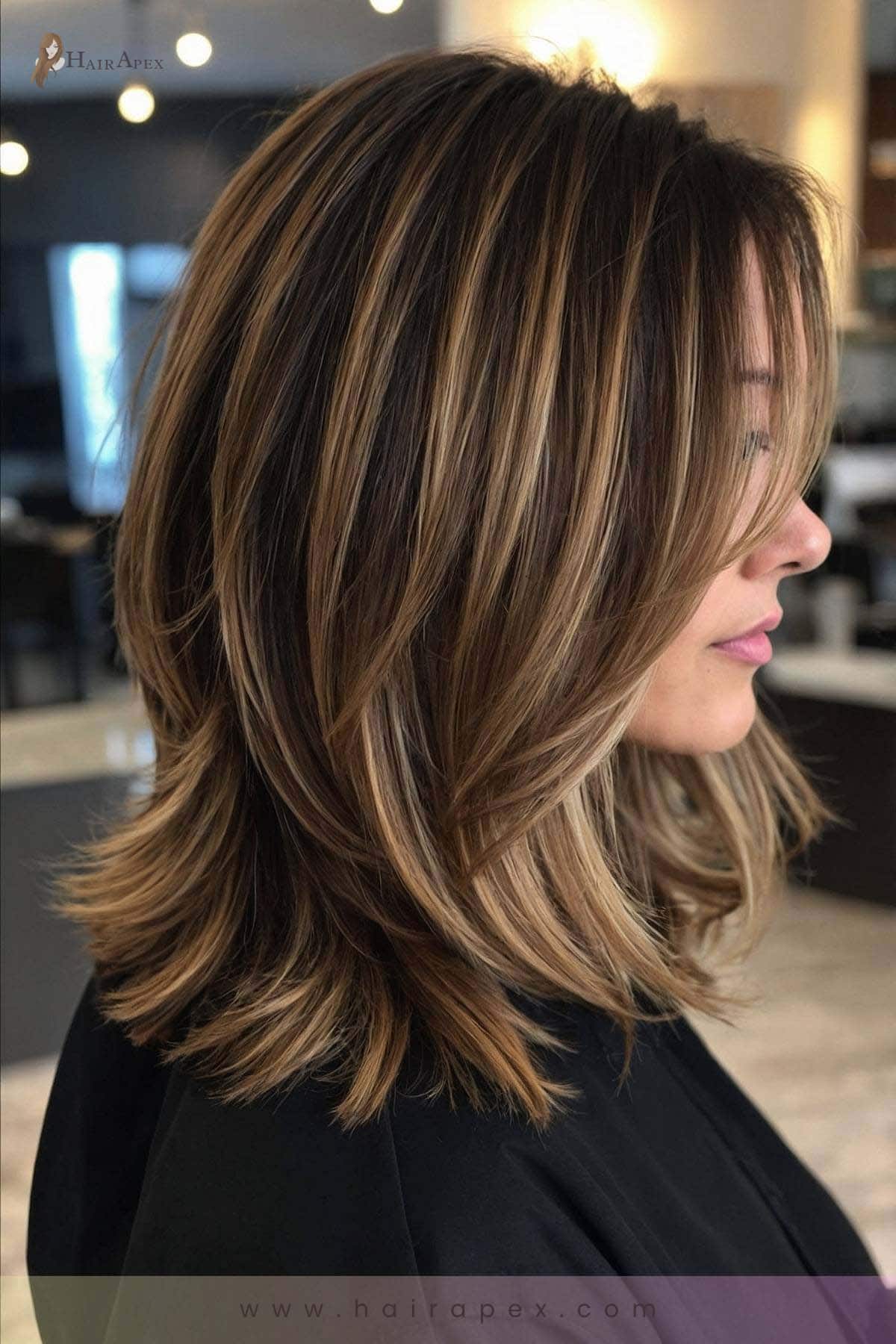 32. Layered Balayage Lob 2