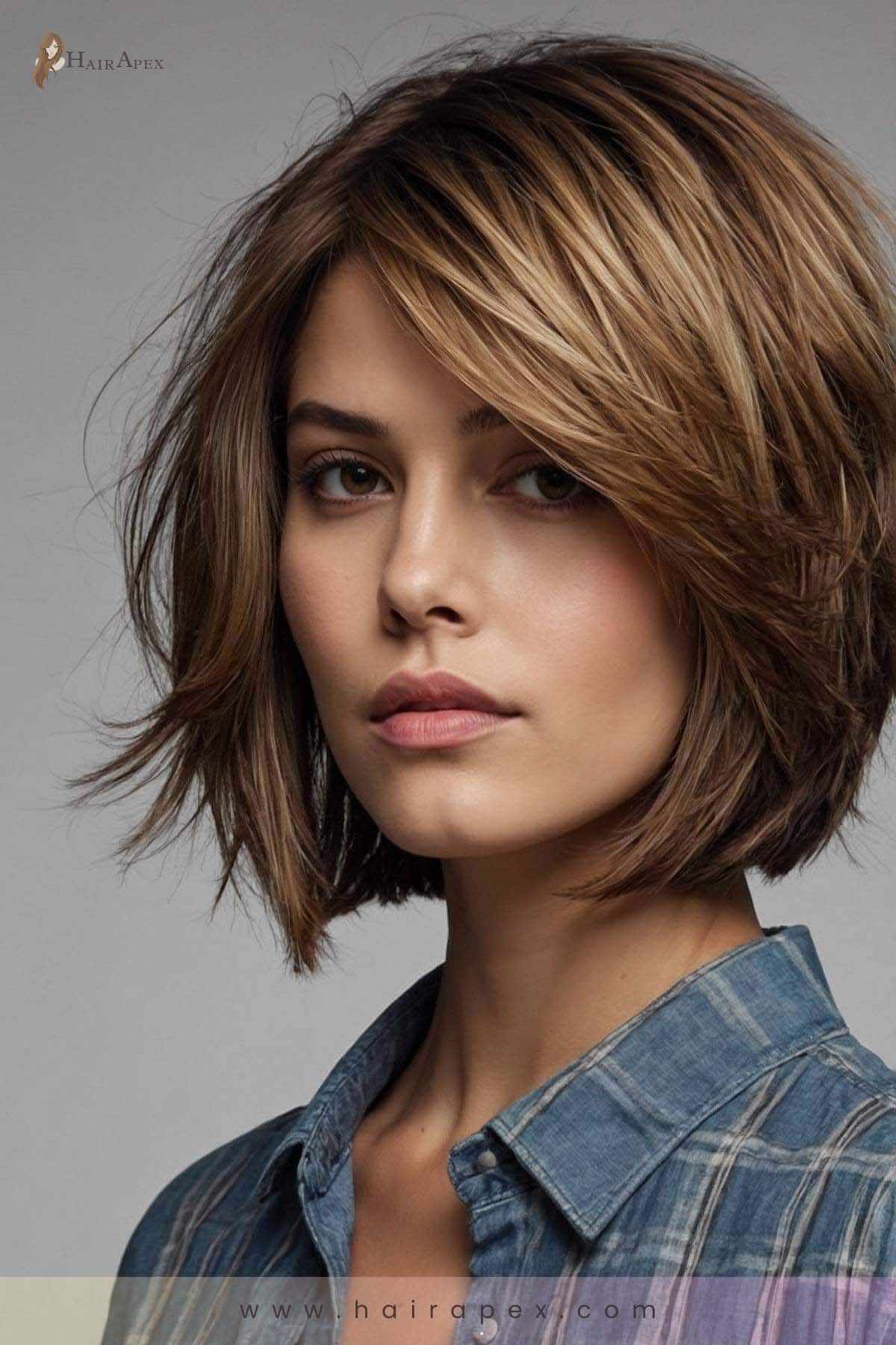 33. Layered Undercut Bob 1