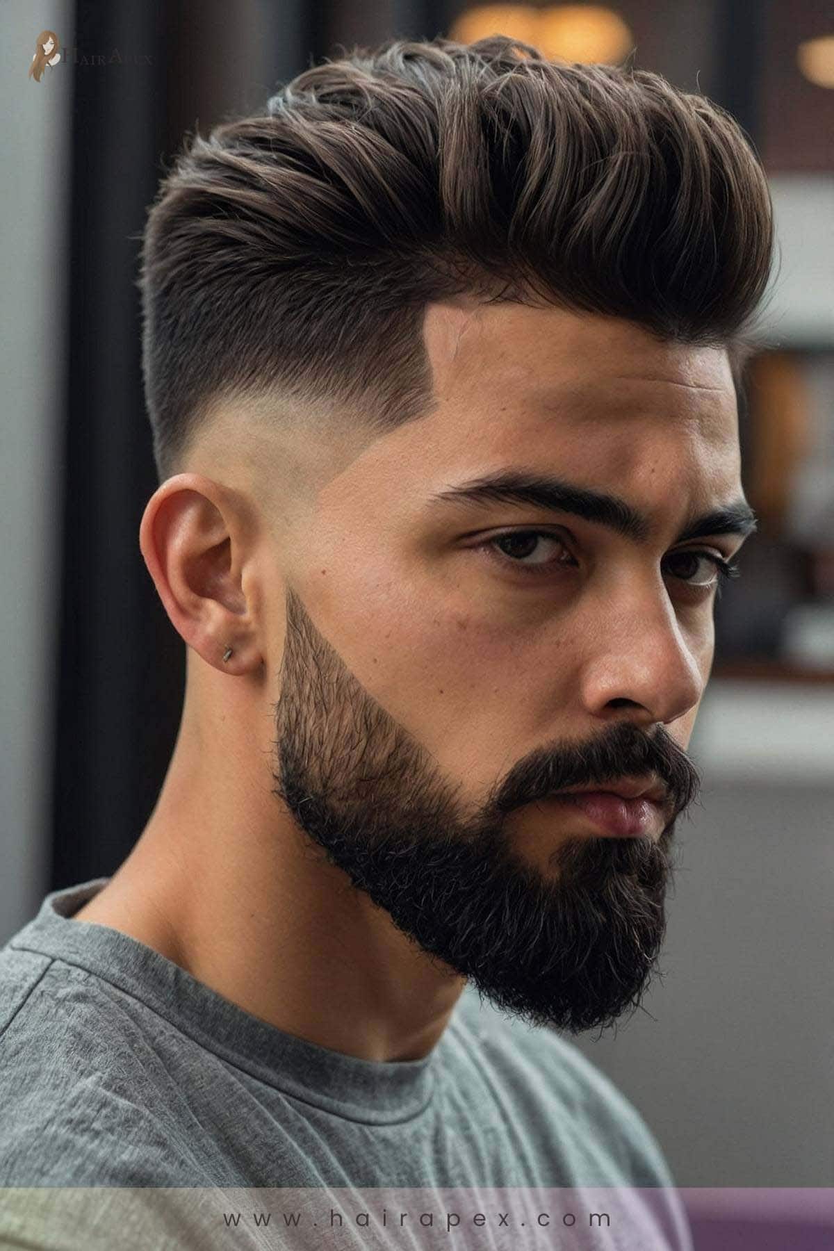 9. Taper Fade With Beard 1