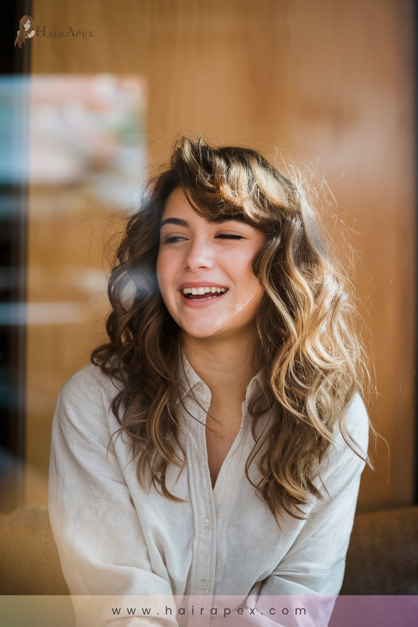 10 Curly Side Bangs