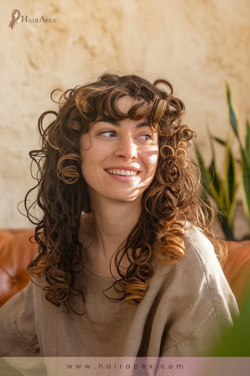 10 Spiral Curl Bangs