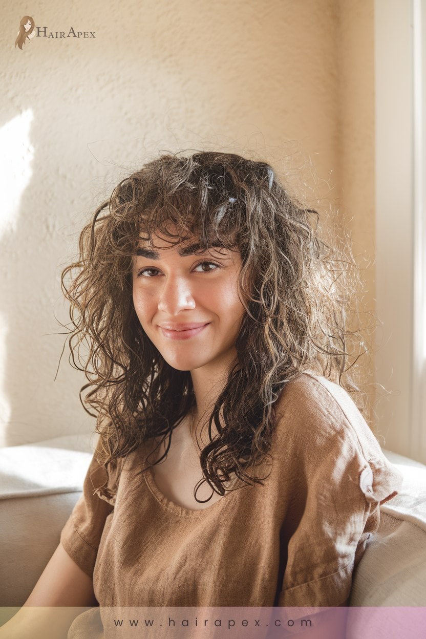 12 Curly Side Bangs