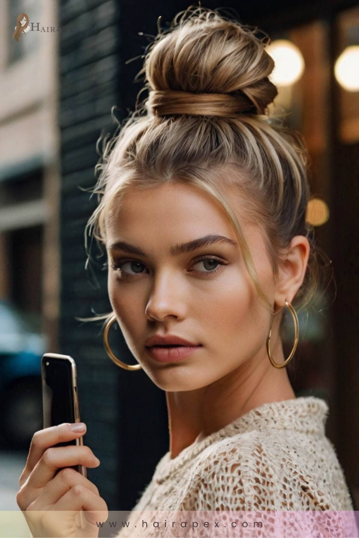 15 Elegant Top Knot Bun 1