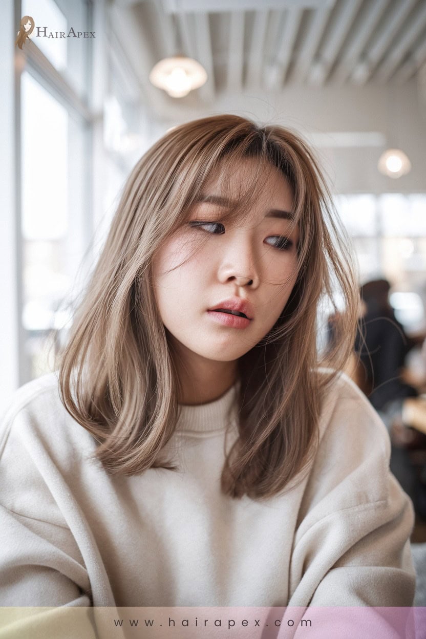 15 Airy And Light Bangs