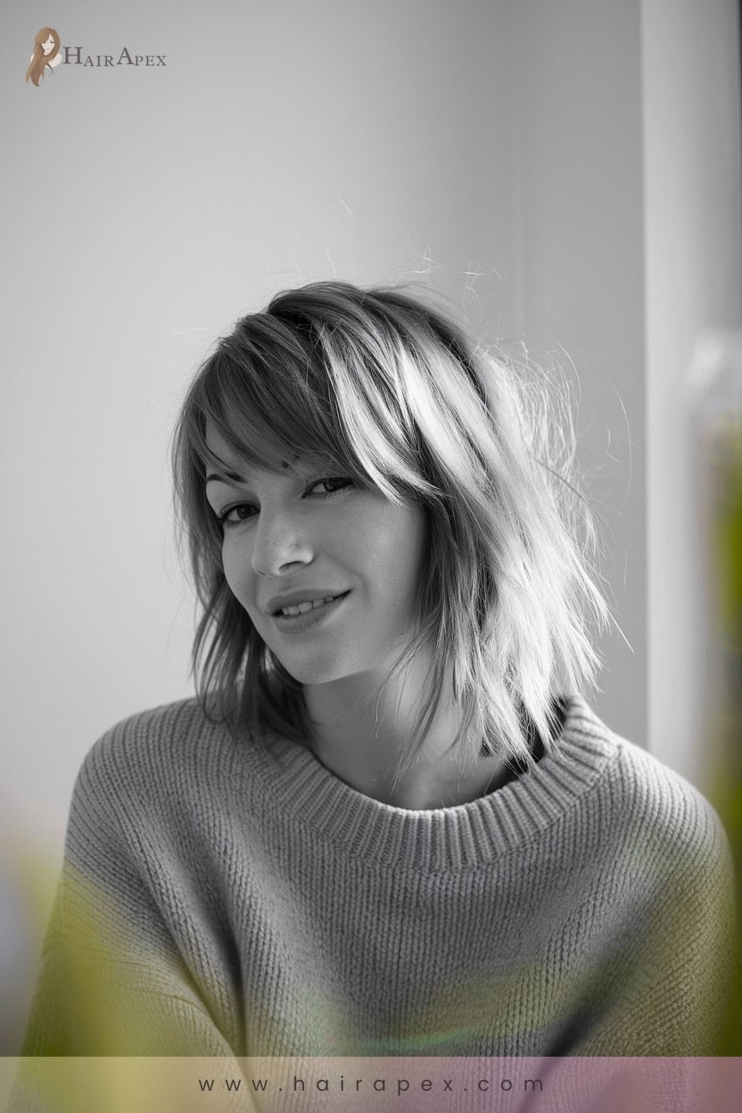 15 Choppy Bangs Look