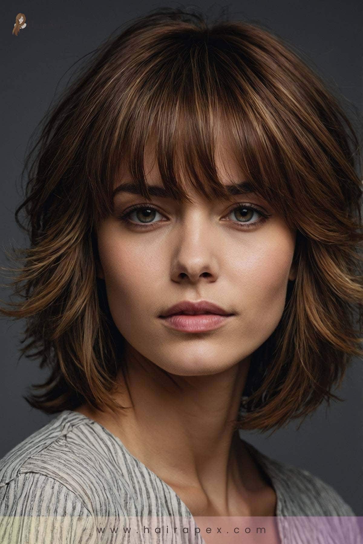 17. Layered Side Swept Bangs 1