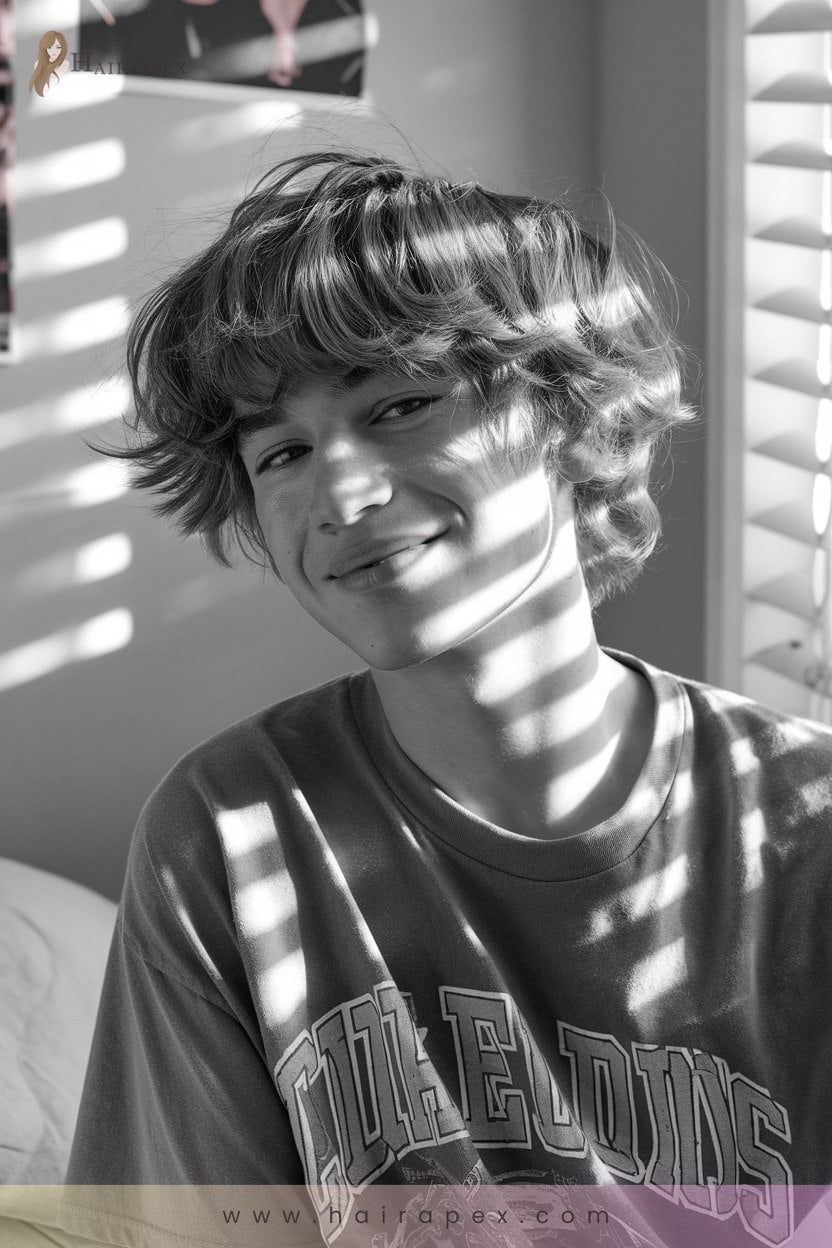 17. Thick Curls With Bangs