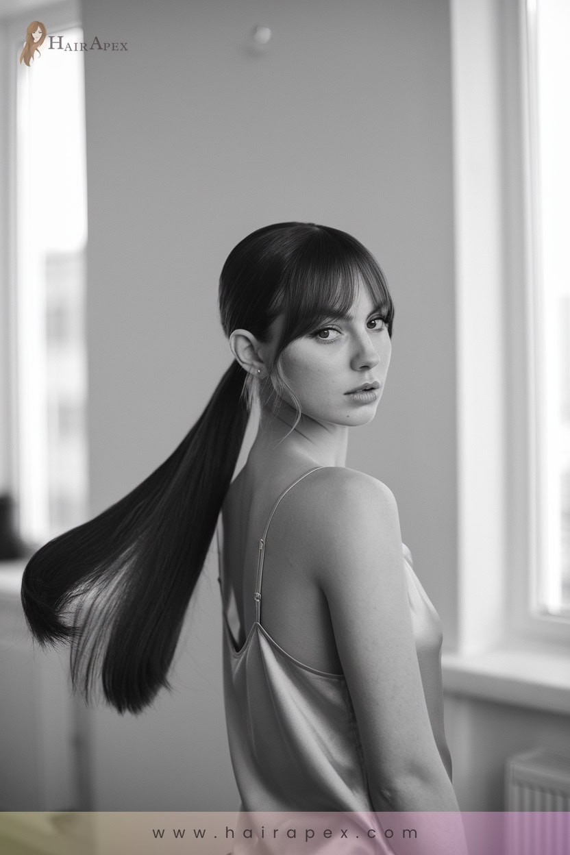 17 Glossy Sleek Ponytail