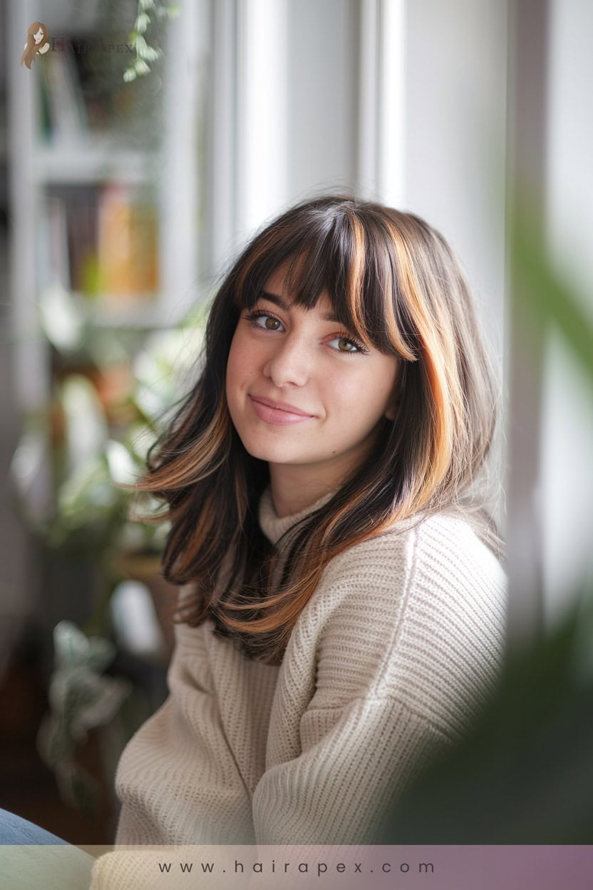 18 Curtain Bangs With Highlights