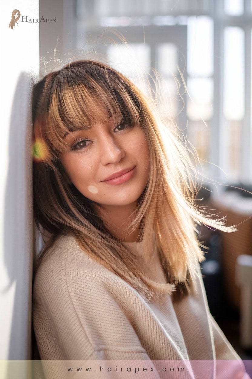 19 Ombre Curtain Bangs