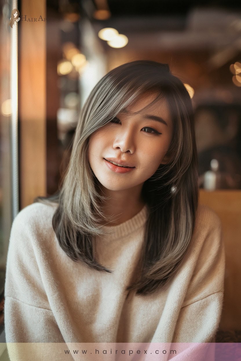 1 Classic Korean Side Bangs