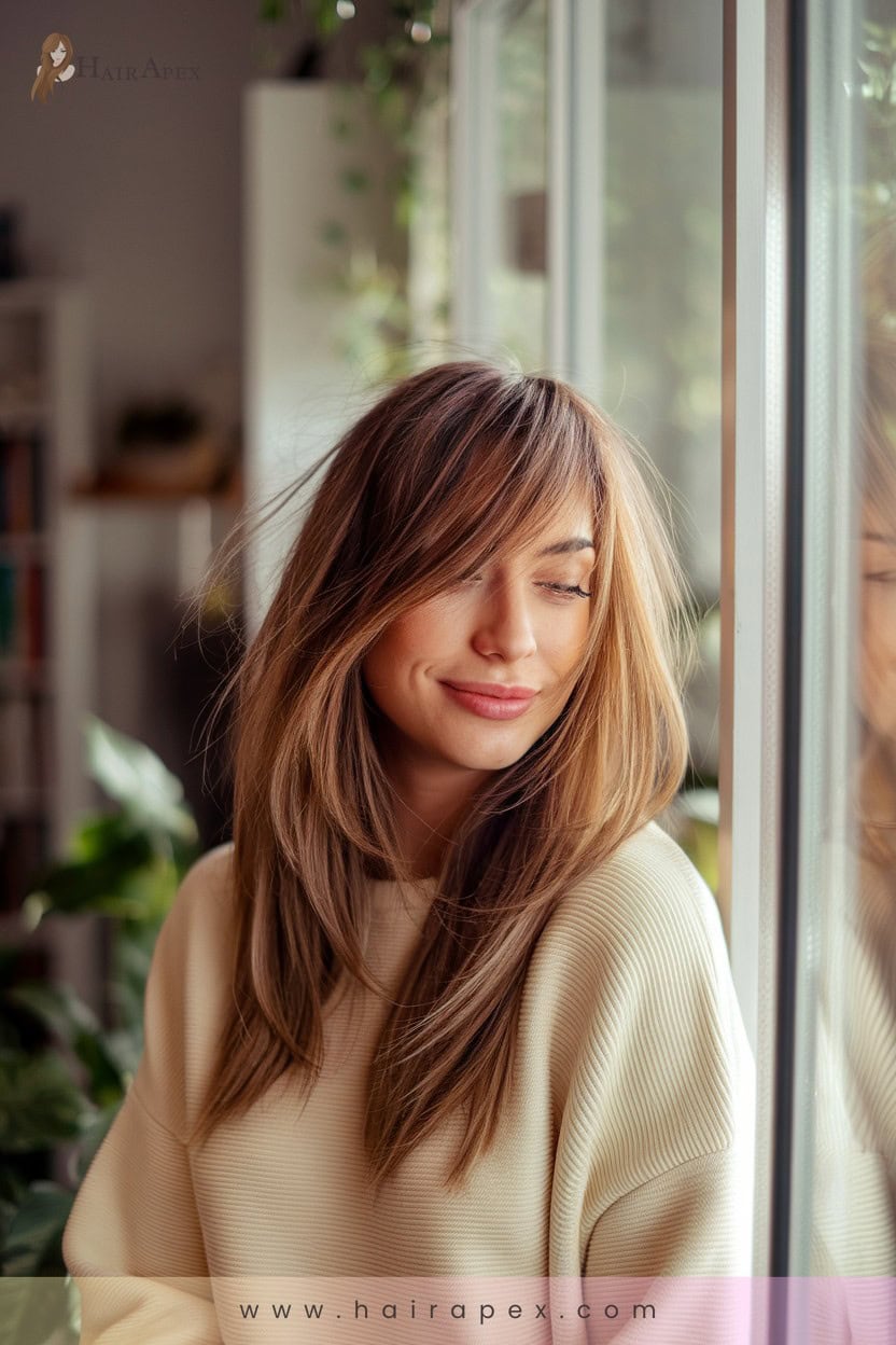 1 Long Layers For Oval Faces