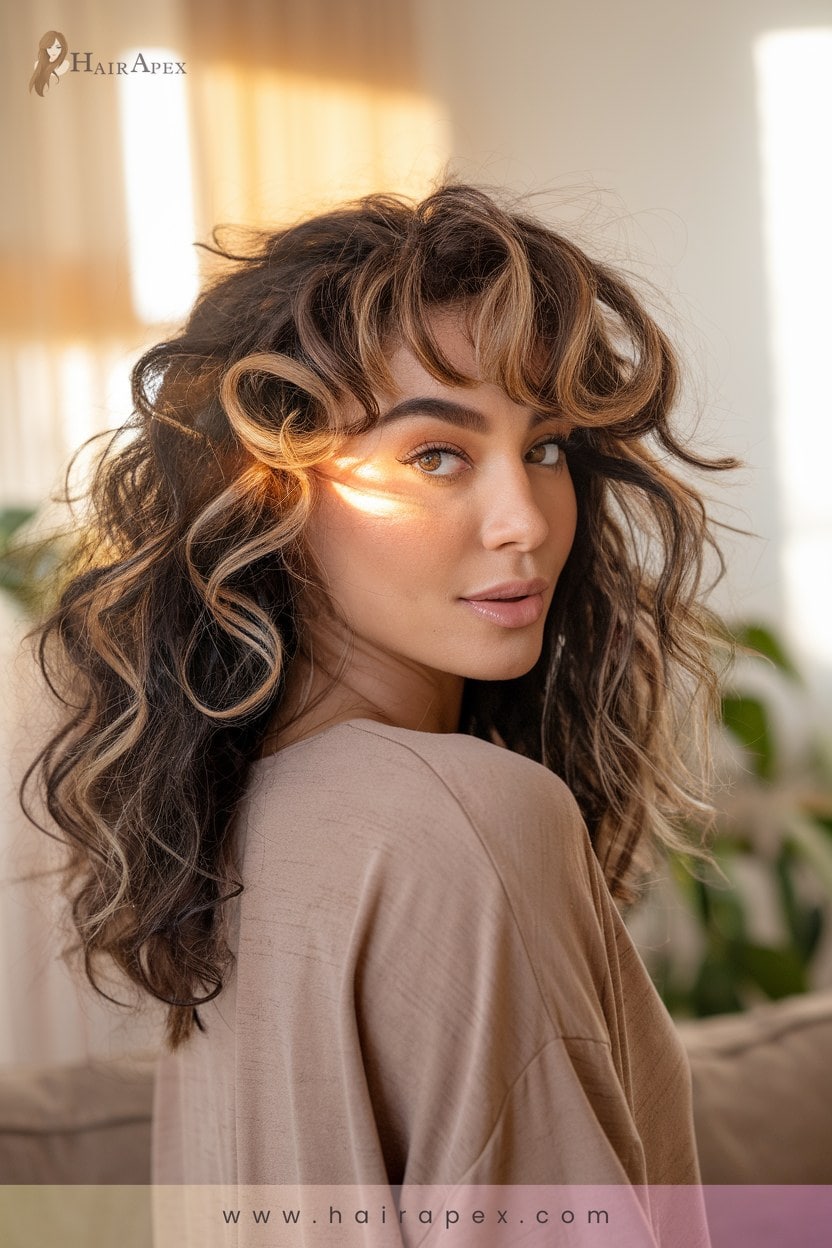 1 Spiral Bangs Highlights