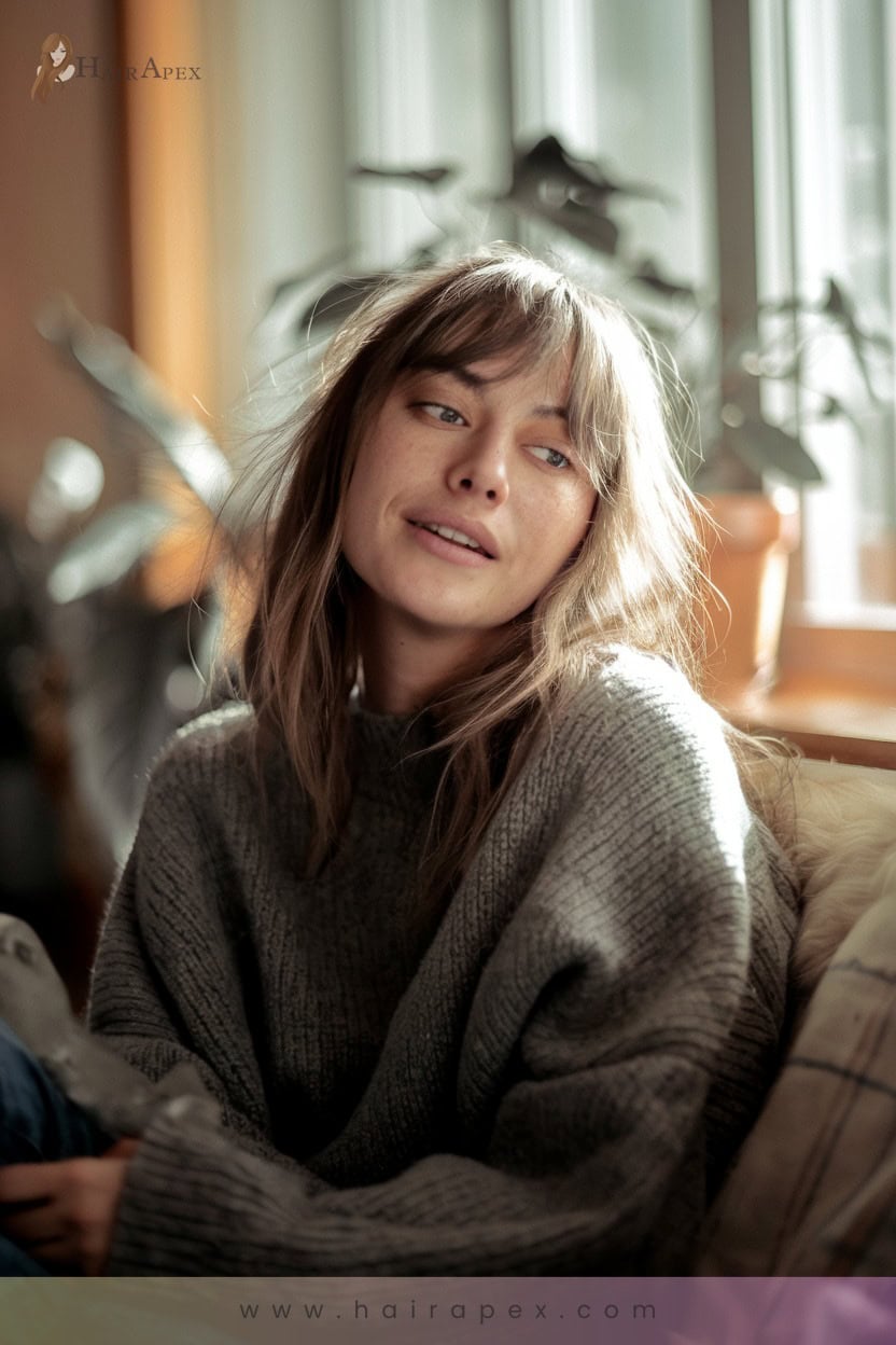 1 Wispy Curtain Bangs