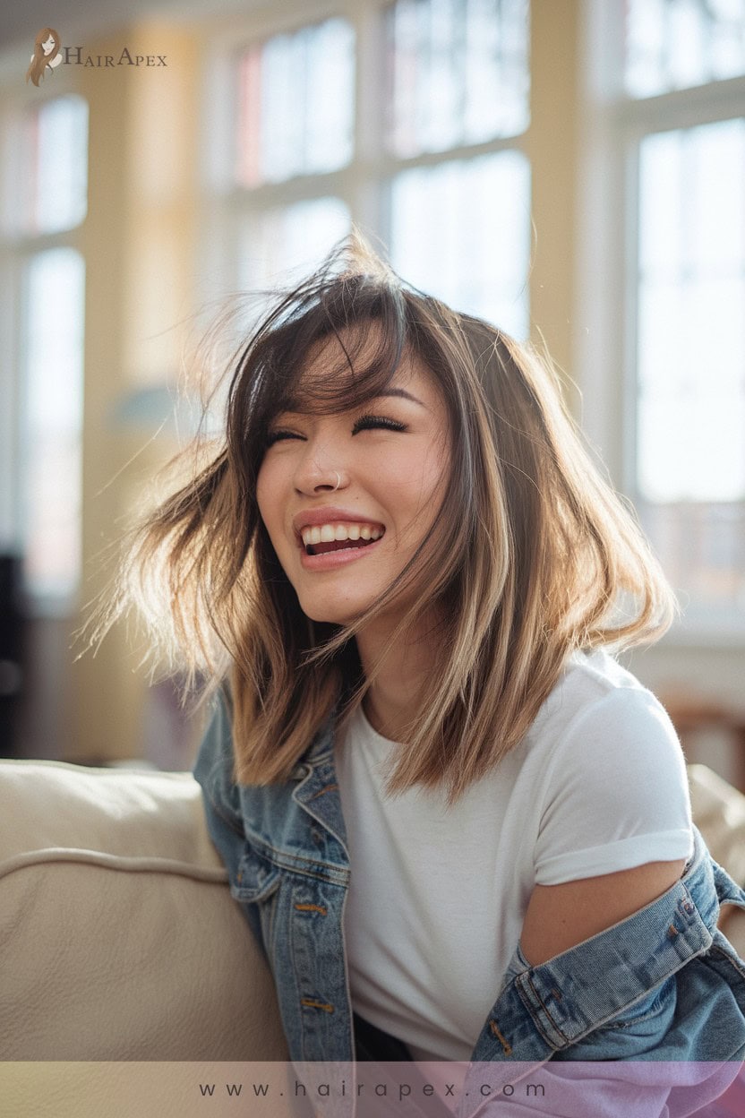 20 Tousled Side Bangs
