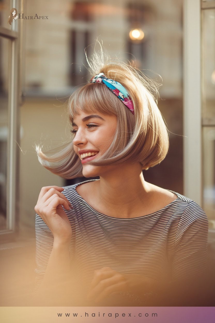 21 Playful Headband Bob
