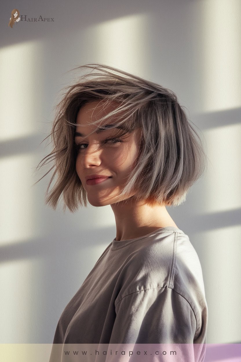 22 Textured Shaggy Bob