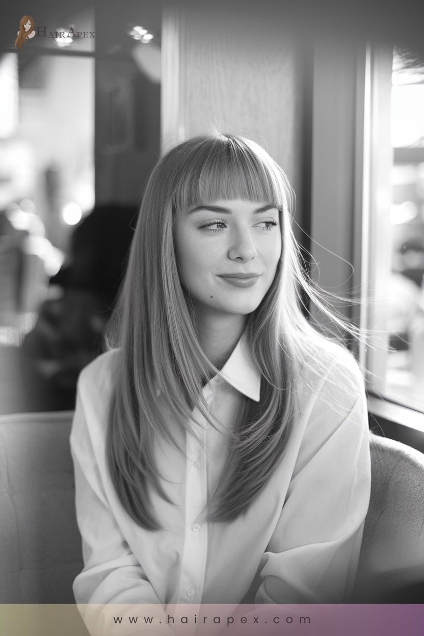 25 Arched Straight Bangs