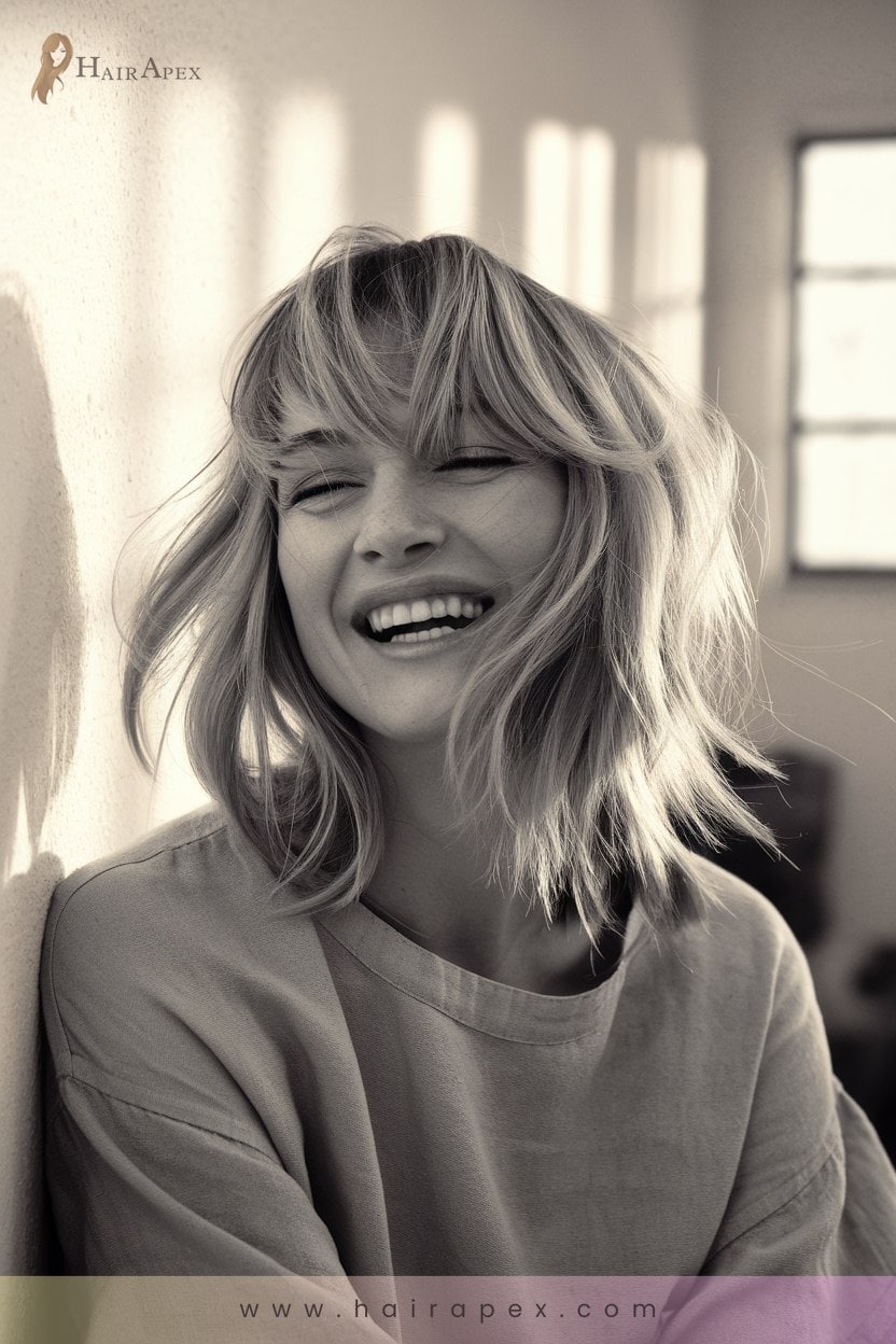 26 Textured Fringe Bob