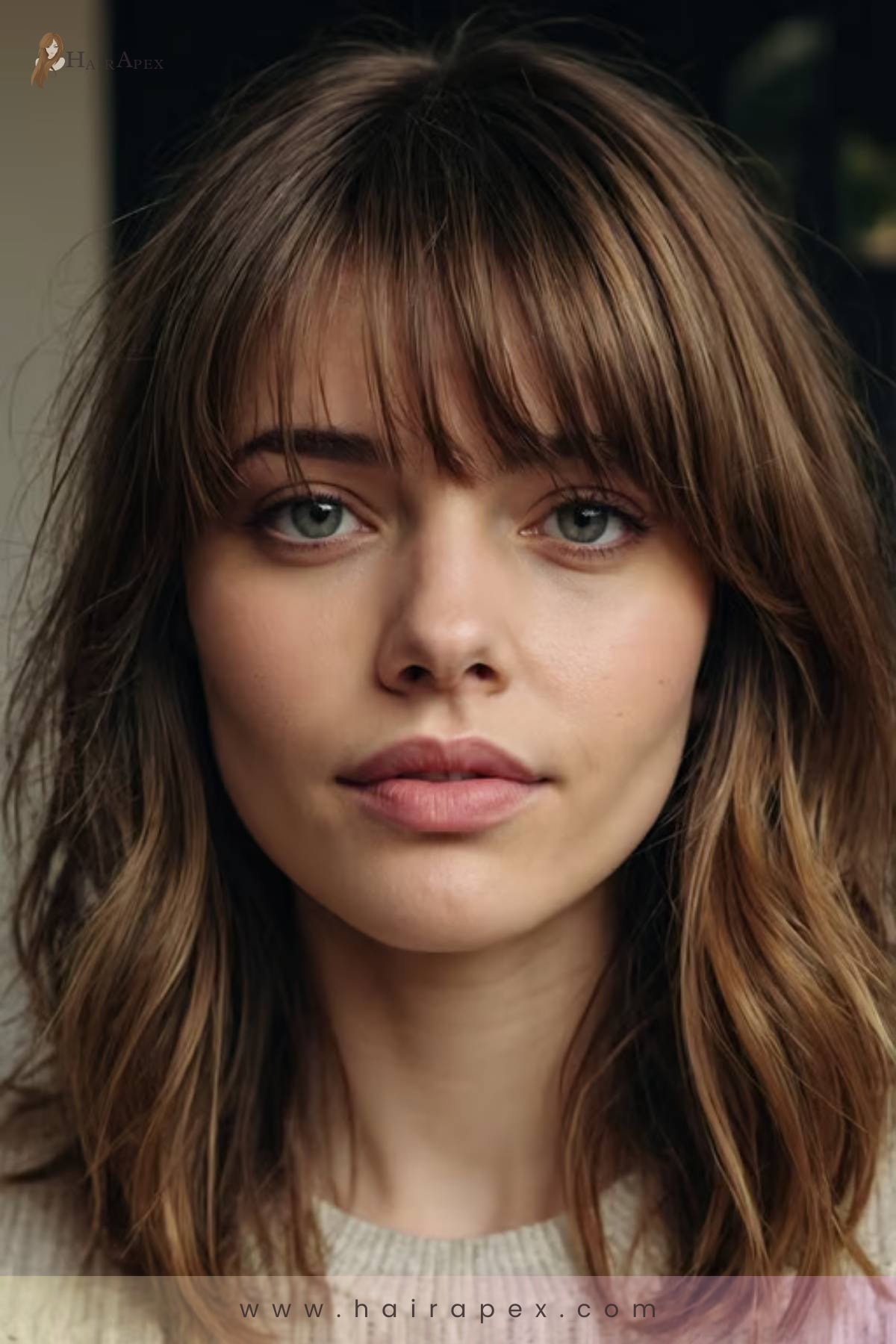 29 Asymmetrical Curtain Bangs