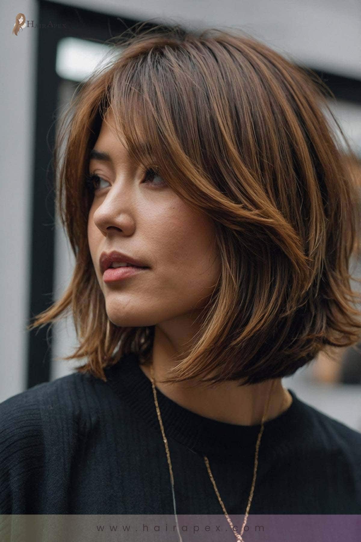 32. Chin Length Layered Bob 1