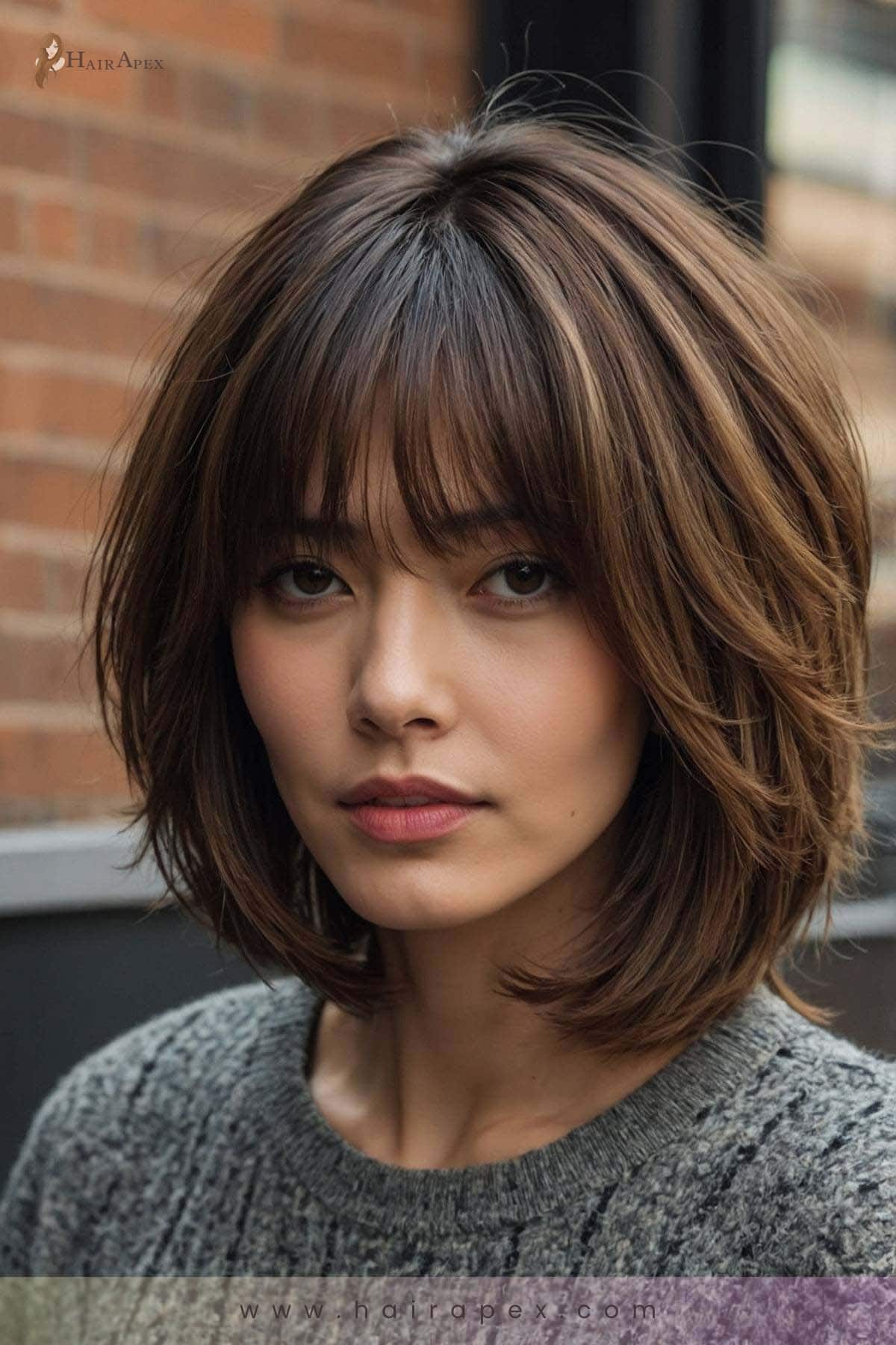 32. Chin Length Layered Bob 2